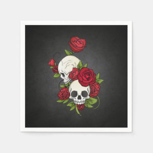 Blumenserviette skulls Dia de Los Muertos Serviette