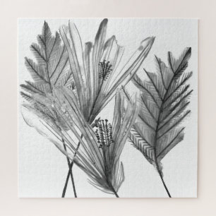 BlumenSilhouette - Grau