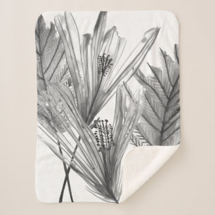 BlumenSilhouette - Grau Sherpadecke