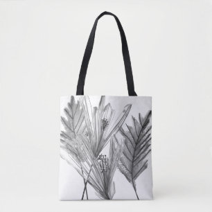 BlumenSilhouette - Grau Tasche