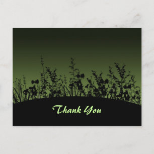 Blumensilhouetten Danke Postkarte