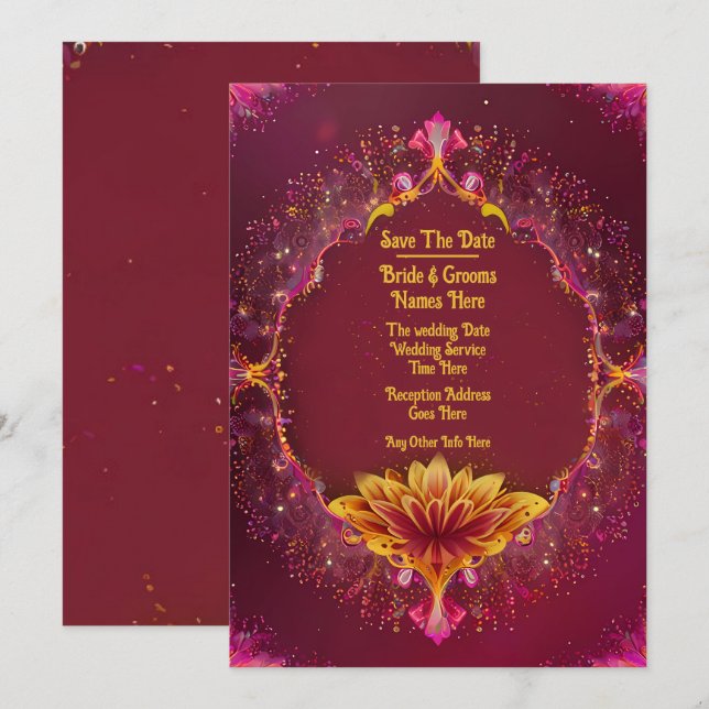 BlumenSinfonie: Hochzeitsszenario-Sammlung Save The Date (Vorne/Hinten)