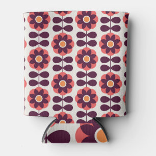 Blumenskandinavier Stil Nahtloses Design Dosenkühler