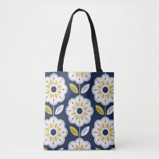 Blumenskandinavischer Stil Nahtloses Muster Tasche