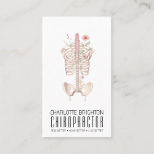 Blumenskelett Chiropraktiker Ernennung & Visitenkarte