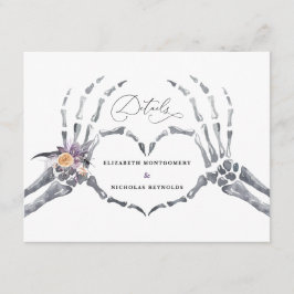 Blumenskelett | Halloween Guest Details Begleitkarte
