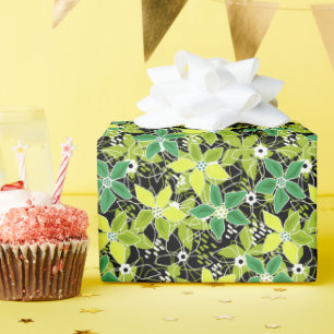 Blumenskizze mehrfarbig Retro-Herbst Geschenkpapier