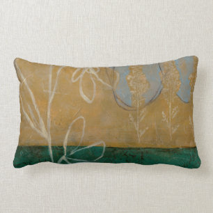 Blumenskizze mit Wildblume und Pflanze Lendenkissen