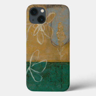Blumenskizze mit Wildblume und Pflanzen iPhone 13 Hülle