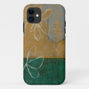Blumenskizze mit Wildblume und Pflanzen iPhone 11 Hülle