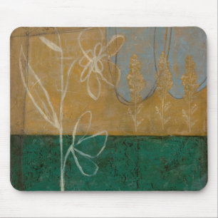 Blumenskizze mit Wildblume und Pflanzen Mousepad