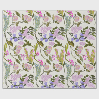 Blumensommer Peach Wrapping Papier Geschenkpapier