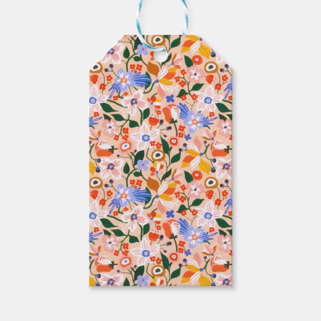 Blumensommerliche Wildblumen Blühen Garten Geschenkanhänger (Vorderseite)
