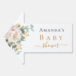 Blumenspalte für Babydusche Gartenschild