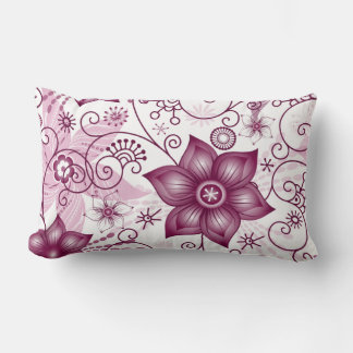 Blumenspirale Pink und Weiß Pattern Kissen Kissen