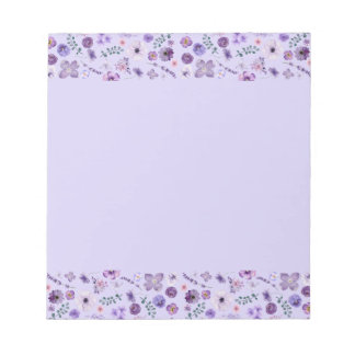 Blumenspisper Notepad - Weicher Lavendel Notizblock