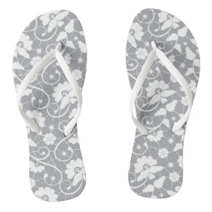 Blumenspitze-Muster Flip Flops