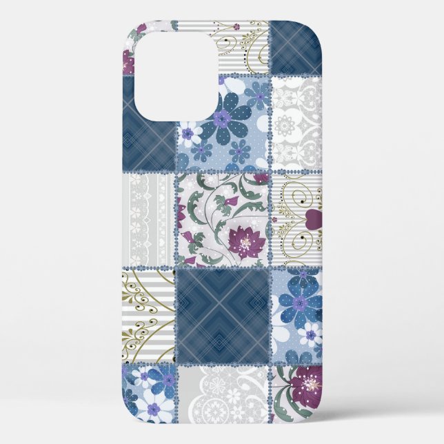 Blumenspitze: Patchwork Nahtloser Hintergrund. Case-Mate iPhone Hülle (Rückseite)