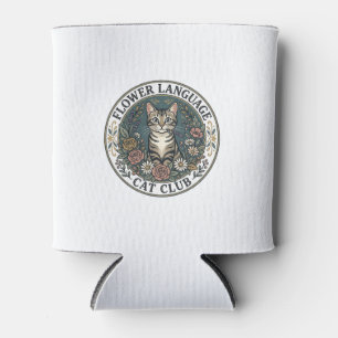 Blumensprache Katze Katze Grafik T-Shirt Kunst - B Dosenkühler