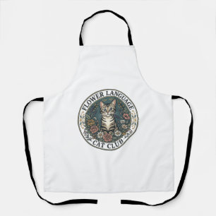 Blumensprache Katze Katze Grafik T-Shirt Kunst - B Schürze