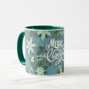 Blumenstaubblauer Weihnachtsbrief-Tasse Tasse