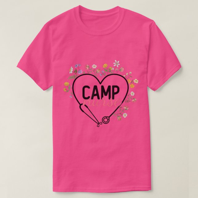 Blumenstethoskop Herzkrankenpflegerkäfig 1295 T-Shirt (Design vorne)