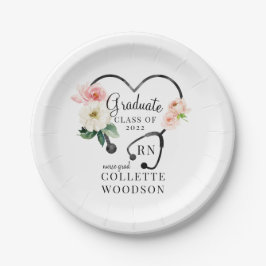 Blumenstethoskop Nurse Grad Party 2022 Pappteller