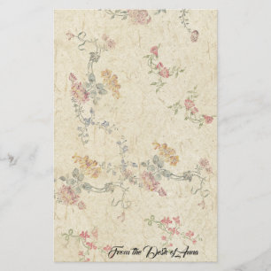 Blumenstickerei-Imitat-Büttenpapier-Briefpapier Briefpapier