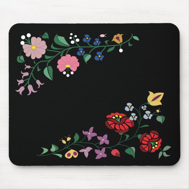Blumenstickerei Mousepad (Vorne)