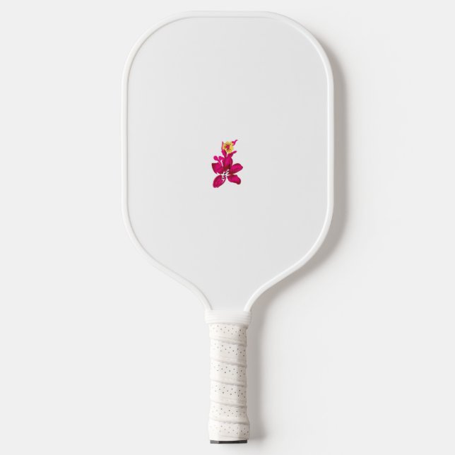 Blumenstil, ArtyClick Crimson, Light Gold Pickleball Schläger (Vorderseite)