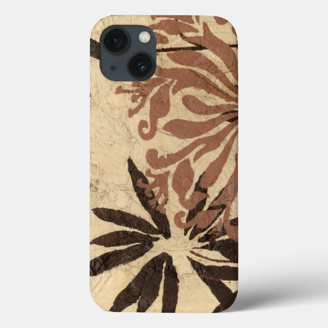 Blumenstil-Design mit tönernen Blätter Case-Mate iPhone Hülle (Rückseite)