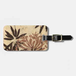 Blumenstil-Design mit tönernen Blätter Gepäckanhänger