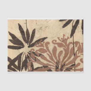 Blumenstil-Design mit tönernen Blätter Seidenpapier