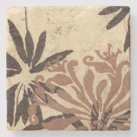 Blumenstil-Design mit tönernen Blätter
