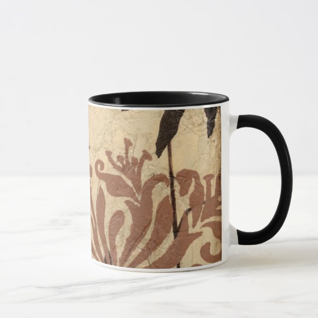 Blumenstil-Design mit tönernen Blätter Tasse (Rechts)