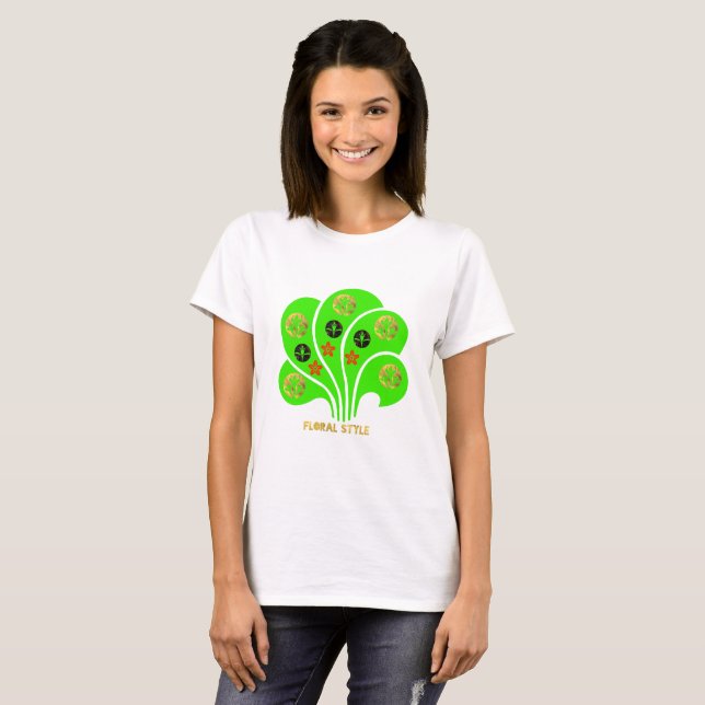 Blumenstil T-Shirt (Vorne ganz)