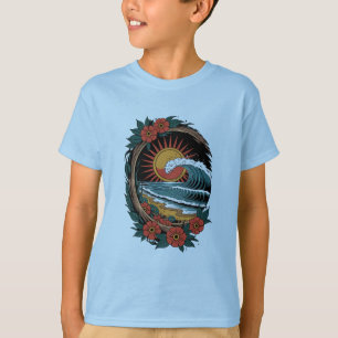 Blumenstrand Liebhaber Sonnenuntergang Urlaub Gesc T-Shirt