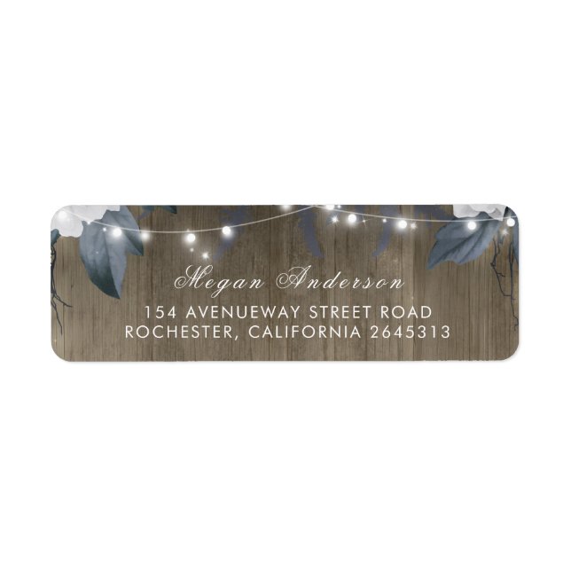 Blumenstränge beleuchten Rustikale Holzstall Hochz (Vorne)