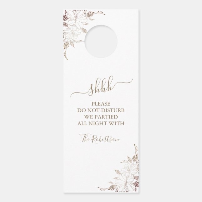 Blumenstrauch-Hochzeitstraßen Türanhänger (Vorderseite)