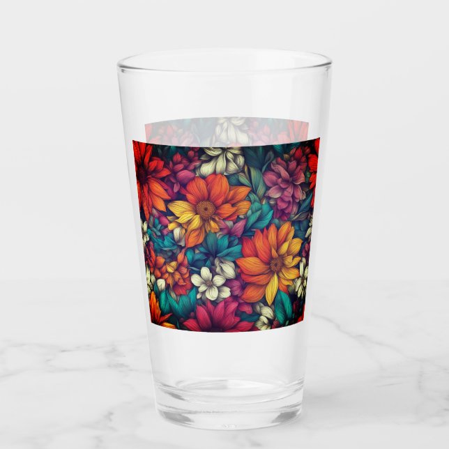 Blumenstrauß Abstrakt #71 Glas (Vorderseite)