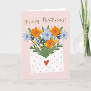Blumenstrauß Alles Gute zum Geburtstag für Sie Ges Karte