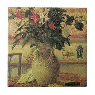 Blumenstrauß am Fenster von Maxine Maufra Fliese