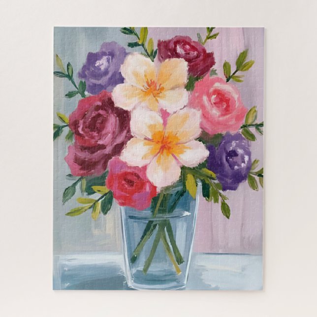 Blumenstrauß Aquarell-Blumenmalerei (Vertikal)