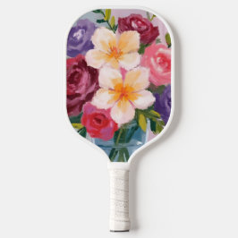 Blumenstrauß Aquarell Blumenmalerei Pickleball Schläger