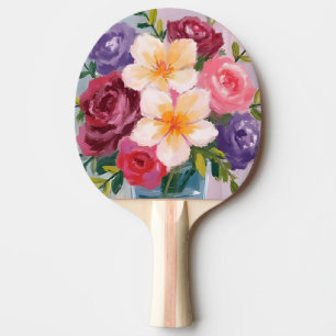 Blumenstrauß Aquarell Blumenmalerei Tischtennis Schläger