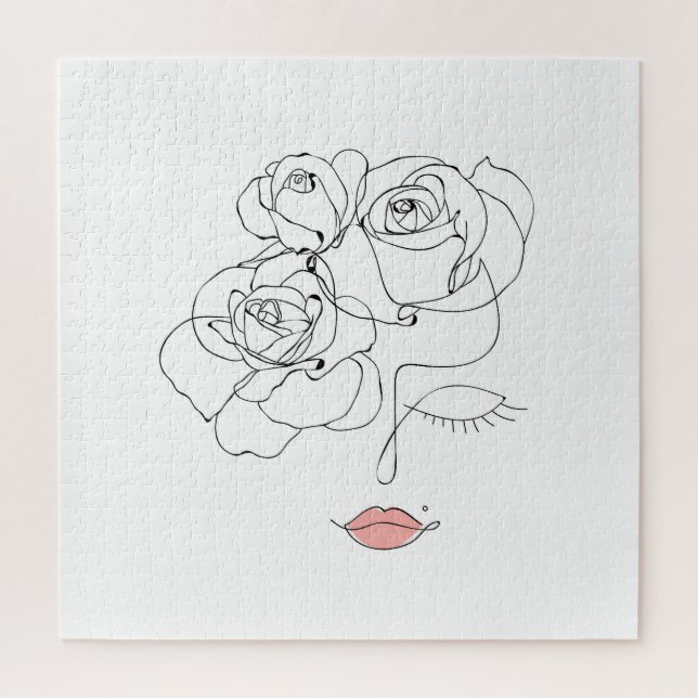 Blumenstrauß Art: Minimale Frau. (Vertikal)
