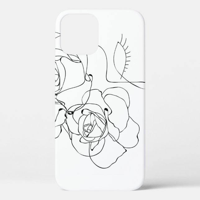 Blumenstrauß Art: Minimale Frau. Case-Mate iPhone Hülle (Rückseite)