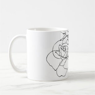 Blumenstrauß Art: Minimale Frau. Kaffeetasse