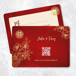 Blumenstrauß Art UAWG Chinesisch Hochzeit Einladung