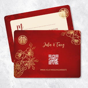 Blumenstrauß Art UAWG Chinesisch Hochzeit Einladung